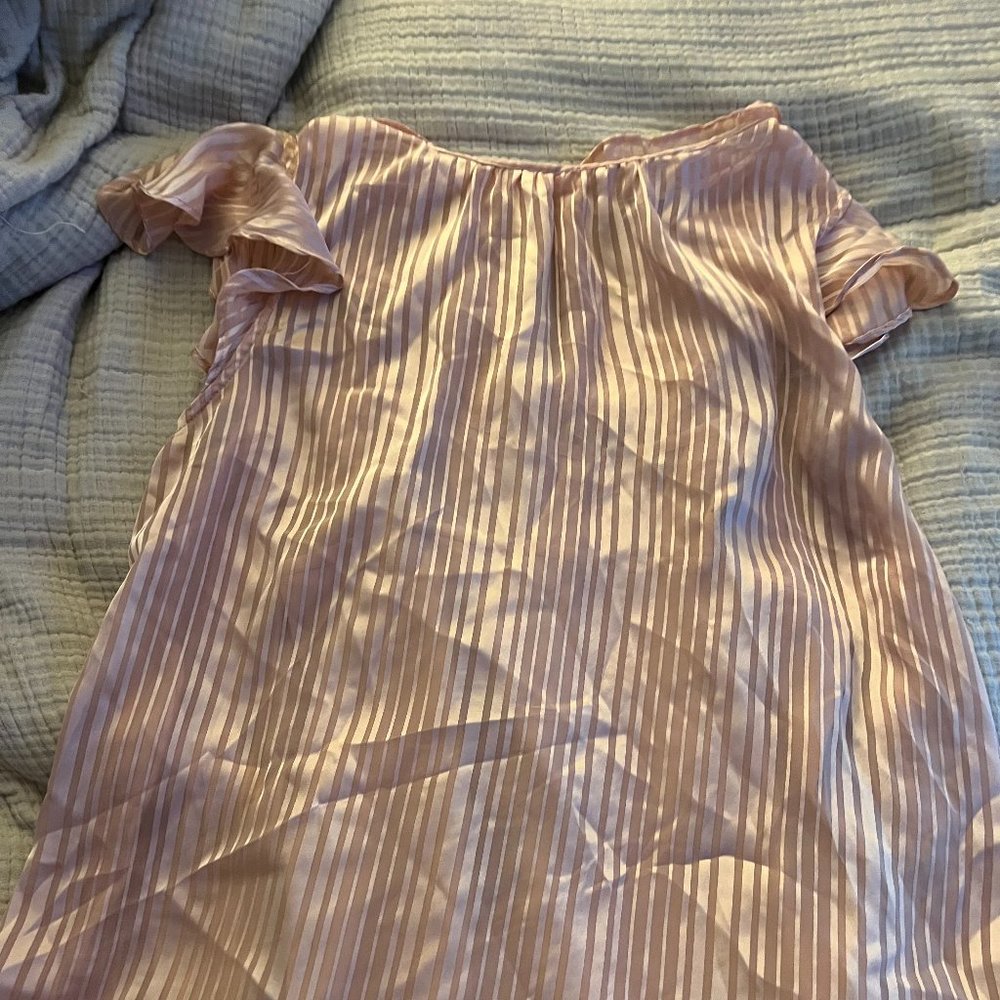 Blush Sheer Blouse with built in tank top- Size S